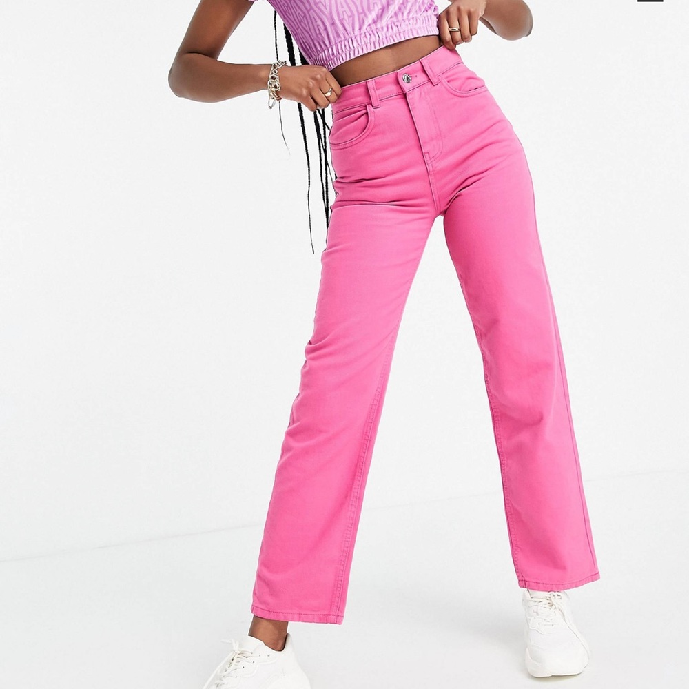 NWT ASYOU pink straight jeans 28 x 32
